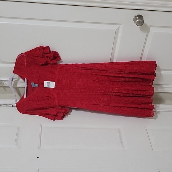 Rabbit Rabbit Rabbit Design Short Sleeve Lace Fit + Flare Dress - Picture 4 of 6